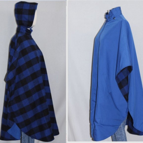 Jaguar Fashion Reversible Poncho Shawl Hoodie - Picture 7 of 11